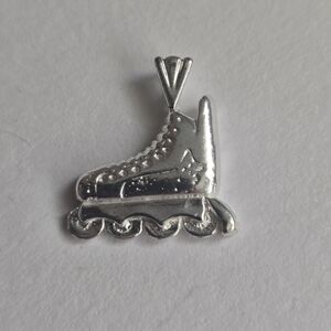 Silver Ice Skate Pendant